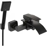 Mexen Aries R45 mélangeur de bain avec accessoires, noir (74483R45-70)