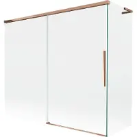 Mexen Rox L Paroi de douche à deux panneaux, coulissante 180 + 80 x 150 cm, transparente, or rose - 8C9L-180-080-60-00