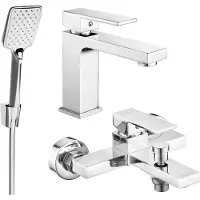 Mexen Uno R62 Mélangeur lavabo et baignoire avec accessoires, chrome (71403R62-00)