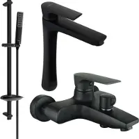 Mexen Axel DB72 SET mitigeur bain et lavabo, noir (73813DB72-70)