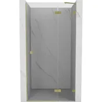 Mexen Lunar porte de douche battante droite 115 cm, transparent, or brossé - 834-115-000-55-00-P