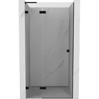 Mexen Lunar L porte de douche pivotante gauche 100 cm, transparent, noir - 834L-100-000-70-00-L
