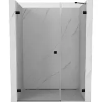 Mexen Lunar-B porte de douche pivotante gauche 130 cm, transparent, noir - 832S-130-050-70-00-L