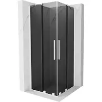 Mexen Velar Duo cabine de douche coulissante 90 x 90 cm, graphite, blanc - 871-090-090-42-20