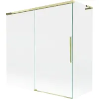 Mexen Rox L Paroi de douche à 2 panneaux coulissants 160 + 75 x 150 cm, transparent, or - 8C9L-160-075-50-00