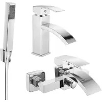 Mexen Ensemble de bain Libra R77, Chrome - 745103R77-00