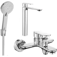 Mexen Milo R40 SET mitigeur lavabo + mitigeur bain avec accessoires, chrome (71313R40-00)