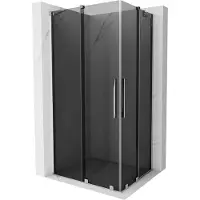 Mexen Velar Duo cabine de douche coulissante 100 x 90 cm, graphite, chrome - 871-100-090-42-01
