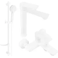 Mexen Royo DF40 Mélangeur lavabo et baignoire avec accessoires, blanc (72213DF40-20)