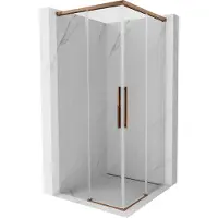 Mexen Rox Duo cabine de douche coulissante 120 x 120 cm, transparent, or rose - 8C2D-120-120-60-00