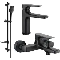 Mexen Lynx DF62 Mélangeur lavabo et baignoire avec accessoires, noir (745903DF62-70)