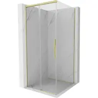 Mexen Cabine de douche coulissante Rox 110 x 110 cm, transparent, or - 8C2-110-110-50-00