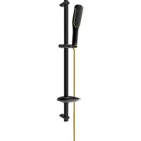 Mexen DB49 ensemble de douche coulissant, noir/doré - 785494584-57