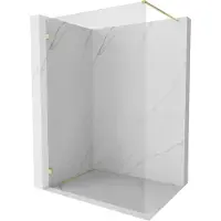 Mexen Paroi de douche Lunar Walk-in gauche 70 x 200 cm, transparente 8 mm, or brossé - 830-070-000-55-00-L
