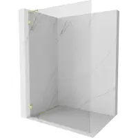 Mexen Lunar L paroi de douche Walk-in gauche 50 x 200 cm, transparent 8 mm, or brossé - 830L-050-000-55-00-L
