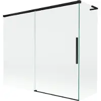 Mexen Rox L Paravent de baignoire, à 2 volets coulissants 180 + 80 x 150 cm, transparent, noir - 8C9L-180-080-70-00