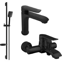 Mexen Pecos DS62 Mélangeur lavabo et baignoire avec accessoires, noir (72703DS62-70)