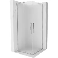 Mexen Velar Duo cabine de douche coulissante 80 x 80 cm, givrée, chromée - 871-080-080-32-01
