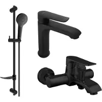 Mexen Pecos DF05 ensemble de baignoire, Noir - 72703DF05-70