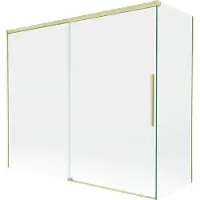 Mexen Rox Paroi de douche à 2 panneaux coulissants 180 + 80 x 150 cm, transparent, or brossé - 8C9-180-080-55-00