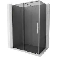 Mexen Cabine de douche coulissante Velar 150 x 75 cm, graphite, nickel brossé - 871-150-075-41-97