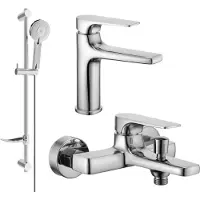 Mexen Lynx DF40 Mélangeur lavabo et baignoire avec accessoires, chrome (745903DF40-00)
