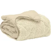 vidaXL Couette d'hiver crème 200 x 200 cm microfibre et polaire Teddy