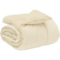 vidaXL Couette d'hiver rembourrée crème 200 x 240 cm microfibre