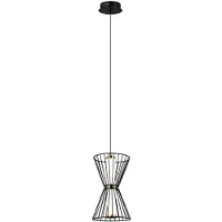 ITALUX Lampe suspendue décorative pour le salon au-dessus de la table fil noir géométrique couleur chaude LED 8W SANKE