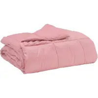 vidaXL Couverture d'été rembourrée rose 155 x 220 cm microfibre