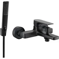 Mexen Lynx R72 mélangeur de bain avec accessoires, noir (74593R72-70)
