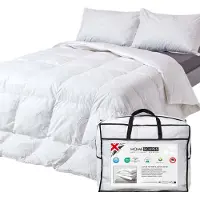Homescapes Couette légère 150 x 200 cm, couette d'été classe de chaleur 2, couette en plumes d'oie et duvet, couette d'été avec garnissage 210 g/m²