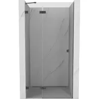 Mexen Lunar porte de douche pivotante gauche 90 cm, transparent, métal canon - 834-090-000-95-00-L
