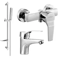 Mexen Caro DF72 SET mitigeur douche et lavabo, chromé (746604DF72-00)