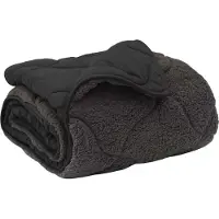 vidaXL Couette d'hiver rembourrée, anthracite, 140 x 220 cm