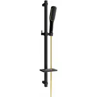 Mexen Ensemble de douche coulissante DQ49, noir/or (785494581-57)
