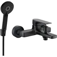 Mexen Lynx R40 mélangeur de bain avec accessoires, noir (74593R40-70)