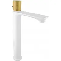 Mexen Royo One mitigeur de lavabo, haut, blanc/or (72211-25)