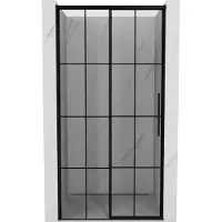 Mexen Rox porte coulissante gauche 110 cm, grille noire, noir - 8C2-110-000-70-77-L