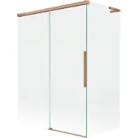 Mexen Rox L Paroi pliante pour baignoire à 2 volets, coulissante 120 + 70 x 150 cm, transparente, cuivre brossé - 8C9L-120-070-65-00