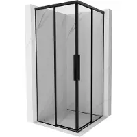 Mexen Rox Duo cabine de douche coulissante 95 x 95 cm, cadre noir, noir - 8C2D-095-095-70-70
