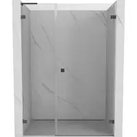 Mexen Lunar-B L porte de douche battante droite 140 cm, transparent, gris gun brossé - 832SL-140-050-66-00-P