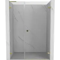 Mexen Lunar-B L porte de douche pivotante droite 125 cm, transparent, doré - 832SL-125-050-50-00-P