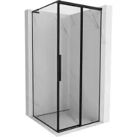 Mexen Rox L cabine de douche coulissante droite 110 x 110 cm, cadre noir, noir - 8C2L-110-110-70-70-P