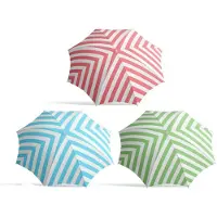 Bigbuy Atosa Nylon Parasol métallique réglable Upf 3 assorti 22/25 Mm 200 Cm Multicolore Multicolore One Size