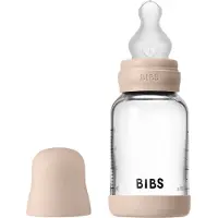BIBS Baby Glass Bottle Silicone biberon anti-coliques avec tétine en silicone Blush 1 pcs