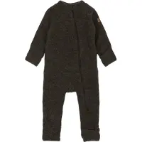 Mikk-Line Combinaison pour Poussette - Laine - Noos - Dark Brown - - 68 - Combinaison pour Poussette