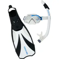 Aqua Lung Ensemble de Snorkeling - Adult - Compass - Black/White - - XL - XLarge - Masque et Tuba