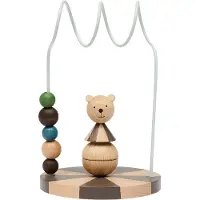 OYOY Boulier - Cirque Bear - Nature/Dusty Blue - - UneTaille - Jouets d'Activité