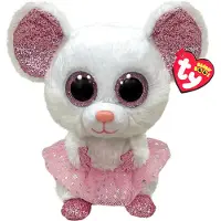 TY Beanie Buddy Nina Mouse, 24cm
